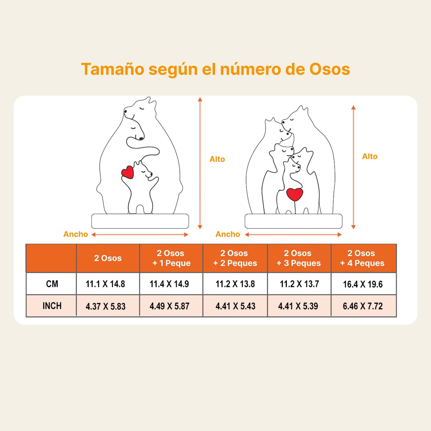 Familia Osos Personalizado