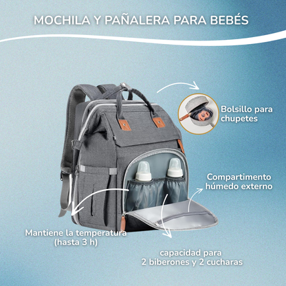 Mochila Bebé Multifuncional con Cambiador Cuna